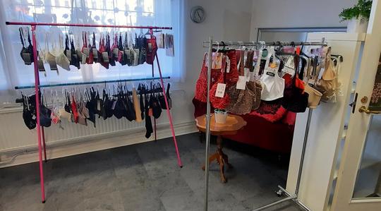 Vårt showroom för PXC Underwear på salong Gottfrid & Co.
